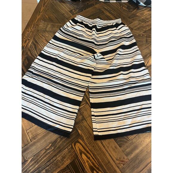 Cottage Core Wide Leg Pant Women Medium Lagenlook Boho Hippie Crop Beach Cruise - Picture 3 of 8